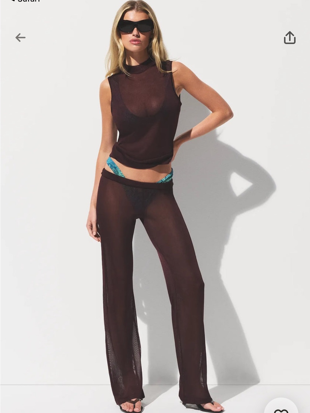 SKIMS NWT Slinky Knit Mock Neck Tank - Currant